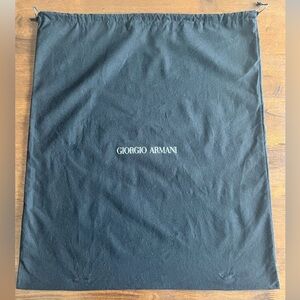Giorgio Armani Designer Dust Bag with Drawstring Closure – 27x23” XL Black